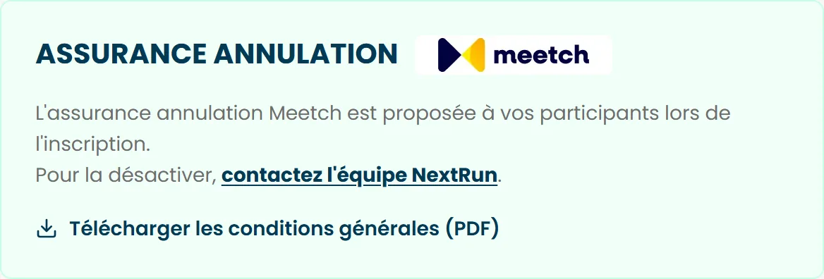 Le bloc Assurance annulation de l'onglet Annulation & Revente